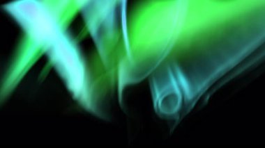 Dans eden ışıklar Aurora Animasyon Yeşil