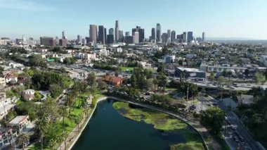 Echo Park Havayolları 'ndan Los Angeles Şehir Merkezi Hollywood Otoyolu R California ABD