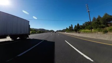 San Francisco Körfez Bölgesi San Rafael Otoyolu 101 Kuzey 04 Arka Manzara Marin County California Sürücü Plakaları