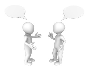 boş sohbet baloncuklar 3d insanlarla