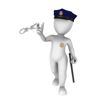 3D polis kelepçe ile çalış