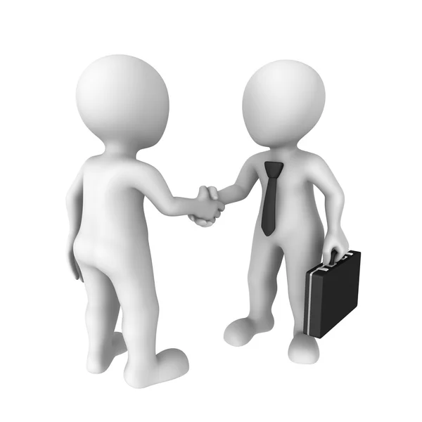 3D işlenmiş beyaz insanlar el sallamak