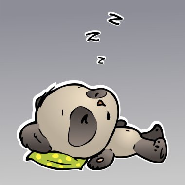 bir küçük panda ile çocuk giyim için çizim