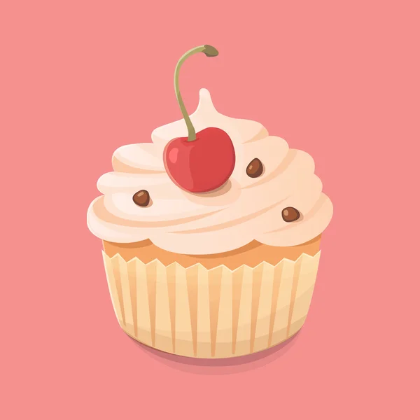 Icône muffin Illustration vectorielle dans le style dessin animé — Image vectorielle