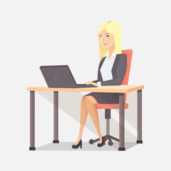 Femme d'affaires personne, travailleur femme illustration — Image vectorielle
