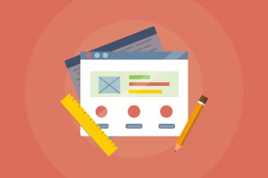 Açılış sayfası modern düz vektör çizim