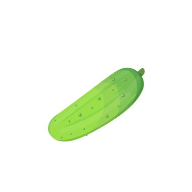 Beyaz arka plan üzerinde izole cartooncucumber.