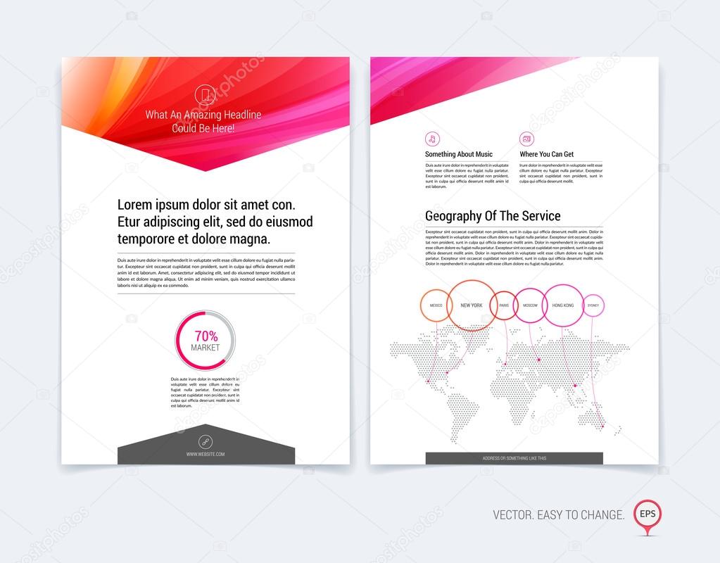 Set of Business brochure, flyer and cover design layout template