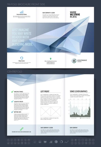 Business brochure, flyer and cover design layout template with b — Wektor stockowy