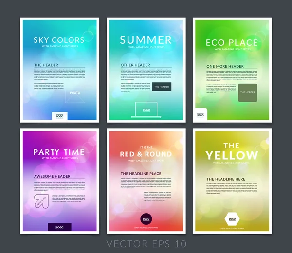 Ensemble de brochure d'affaires, flyer et modèle de mise en page de couverture — Image vectorielle