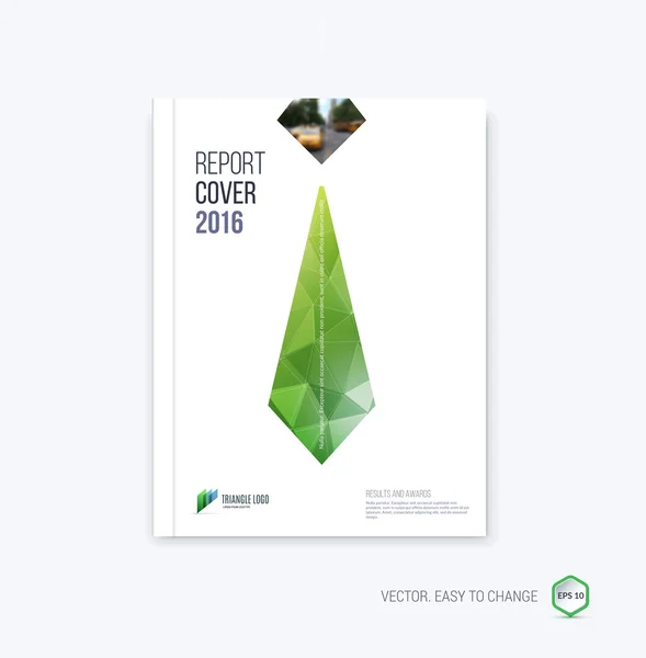 Diseño de plantilla de folleto, informe anual de diseño de portada, revista , — Vector de stock