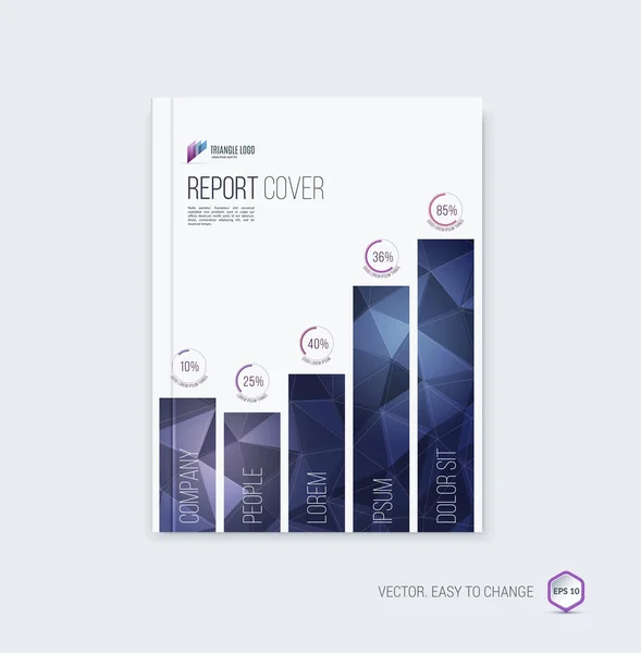 Plantilla de folleto abstracto, diseño de portada e informe anual sobre el torno — Vector de stock