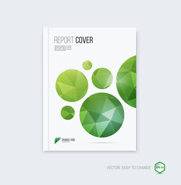 Folleto de diseño abstracto, plantilla de informe anual de portada, revista — Vector de stock