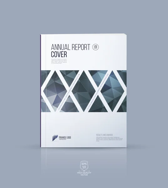 Folleto de diseño abstracto, plantilla de informe anual de portada, revista — Vector de stock
