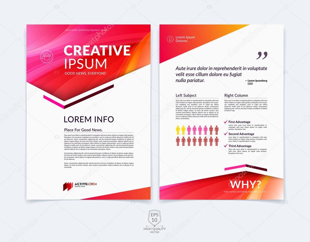 Business brochure, flyer and cover design layout template with r