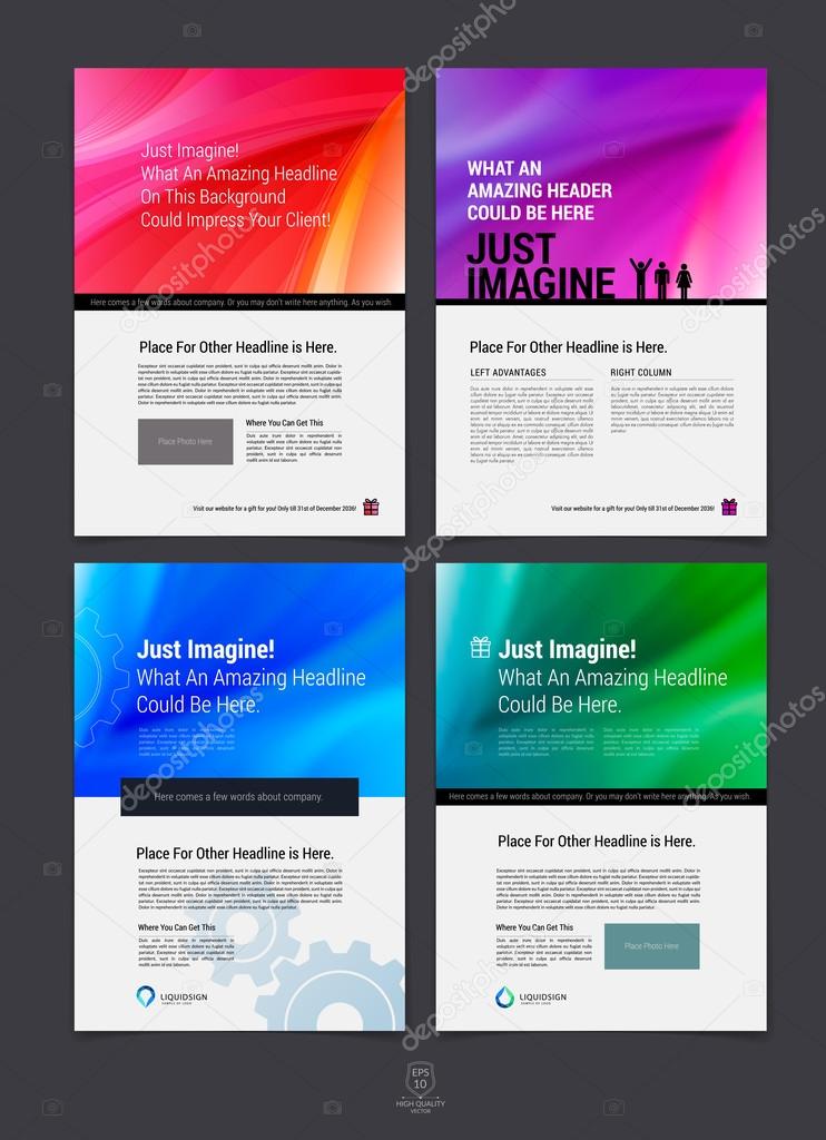Set of Business brochure, flyer and cover design layout template