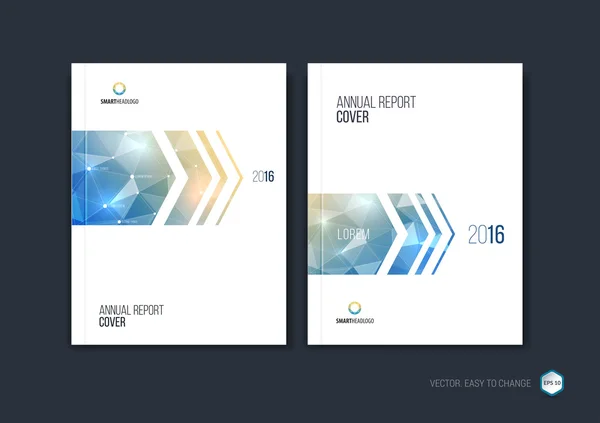 Set of Brochure template layout, cover design annual report, mag — Stock Vector