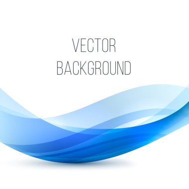 Soyut mavi dalgalar ve çizgiler yumuşak arka plan. Vektör illustrati