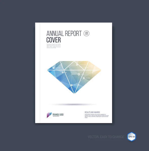Макет шаблона брошюры, годовой отчет по дизайну обложки, журнал , — стоковый вектор