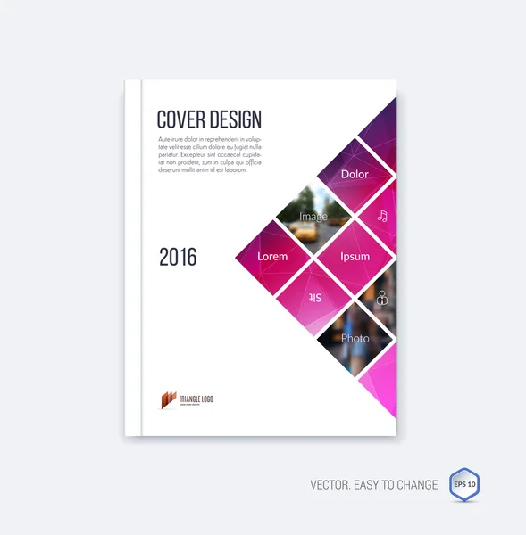 Design astratto della copertina, layout del modello di brochure aziendale, report — Vettoriale Stock