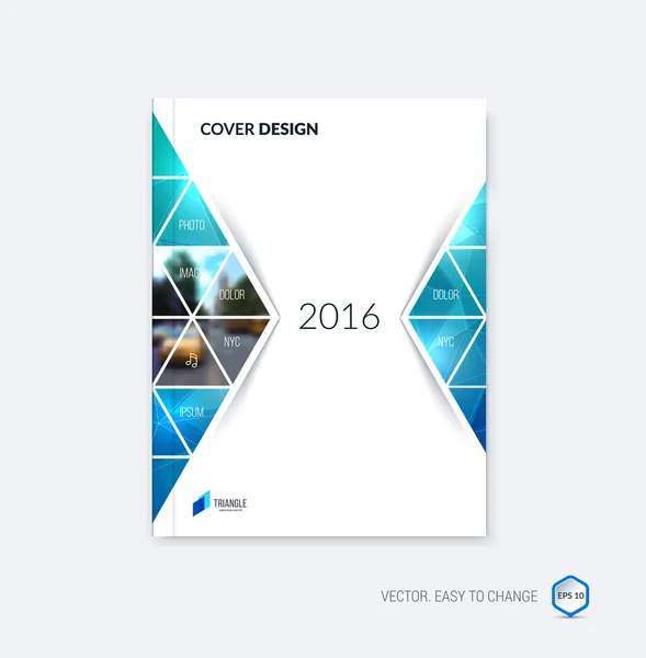 Abstract cover design, business brochure template layout, report — ストックベクタ