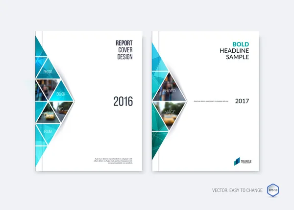 Abstract cover design, business brochure template layout, report — ストックベクタ