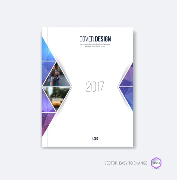 Abstract cover design, business brochure template layout, report — ストックベクタ