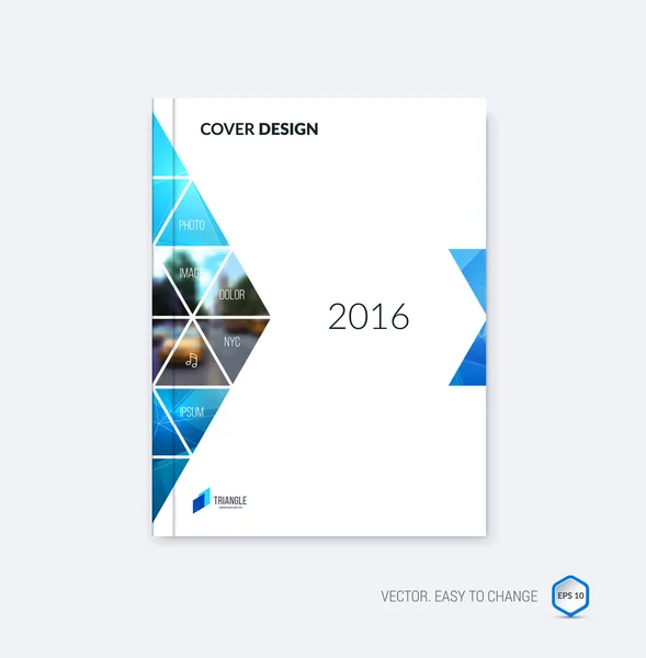 Abstract cover design, business brochure template layout, report — ストックベクタ