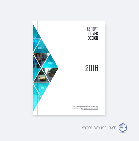 Abstract cover design, business brochure template layout, report — ストックベクタ