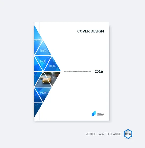 Abstract cover design, business brochure template layout, report — ストックベクタ