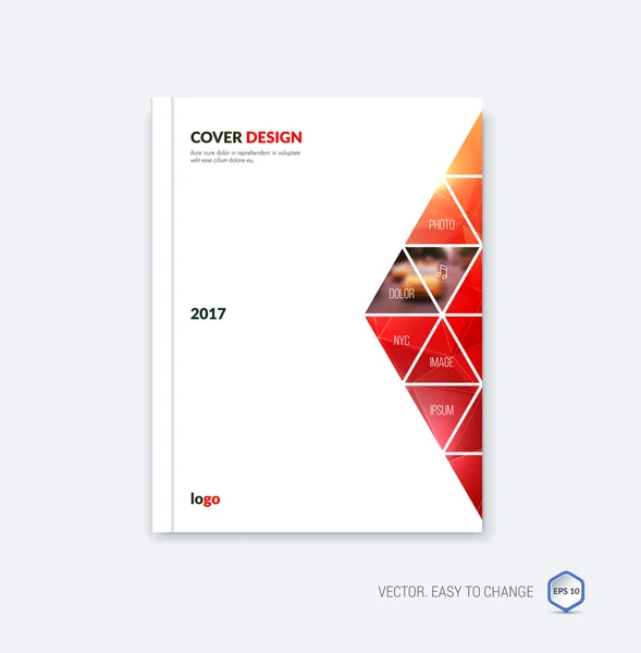 Abstract cover design, business brochure template layout, report — Stock vektor