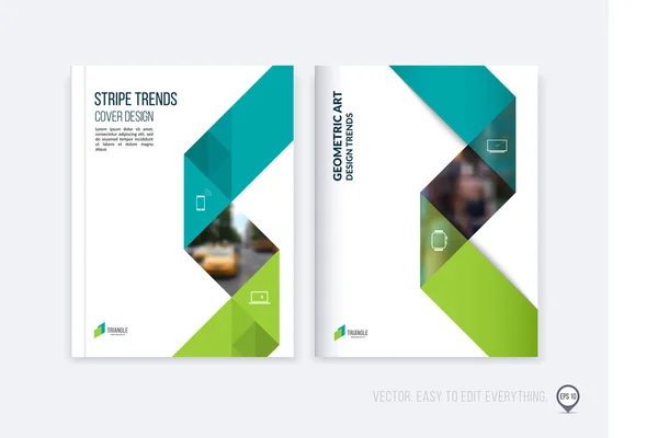 Brochure template layout; cover design annual report; magazine; — Stock Vector