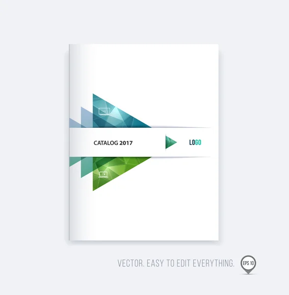 Diseño de plantilla de folleto, diseño de portada, informe anual, revista , — Vector de stock