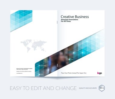 Broşür şablonu düzeni, kapak tasarımı faaliyet raporu, dergi,