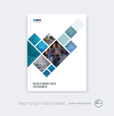 Vektör tasarımı için kapak yıllık raporu. Broşür veya el ilanı A4 w