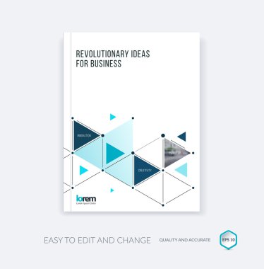 Vektör tasarımı için kapak yıllık raporu. Broşür veya el ilanı A4 w