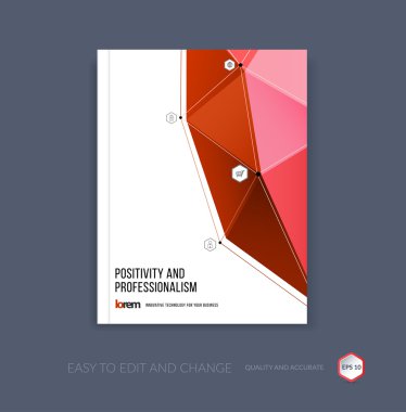 Kapak yıllık raporu için vektör tasarımı. Broşür veya el ilanı templat