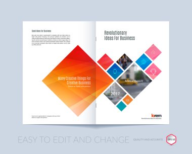 Vektör tasarımı için kapak yıllık raporu. Broşür veya el ilanı A4 w