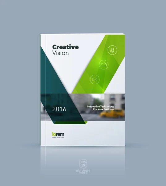 Kapak yıllık raporu için vektör tasarımı. Broşür veya el ilanı templat