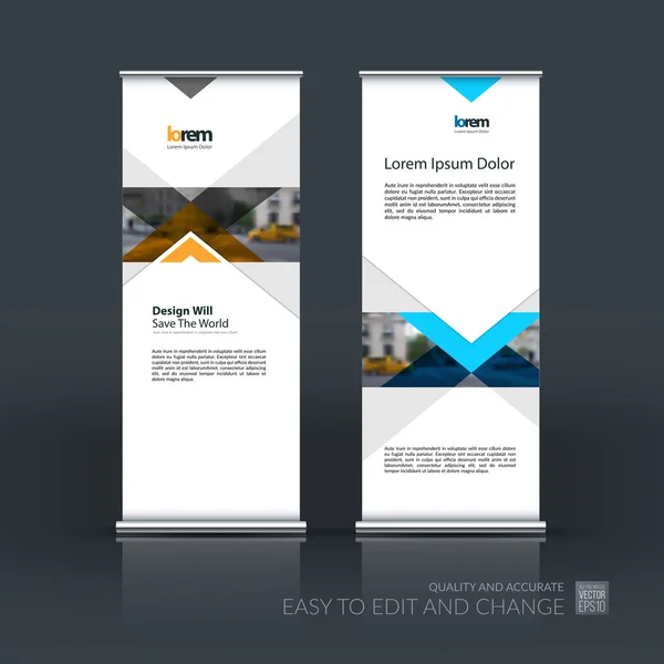 Banner stand tasarımı oklarla, tr olarak modern topla vektör kümesi