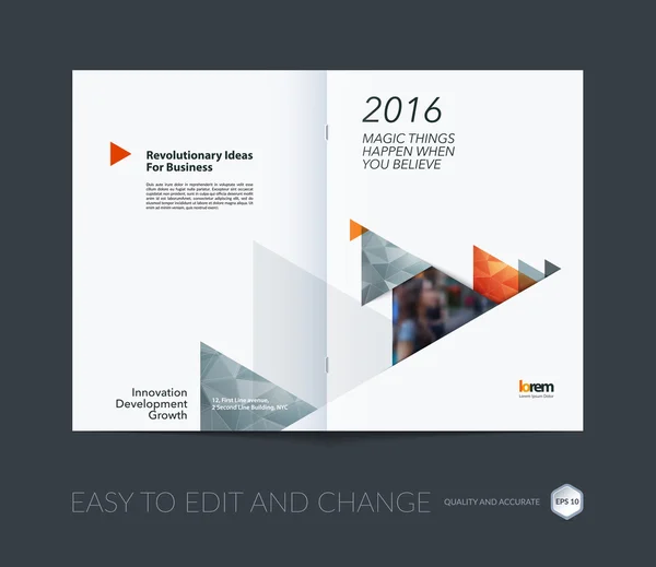 Broşür şablonu düzeni, kapak tasarımı faaliyet raporu, dergi,