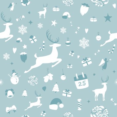 Dikişsiz desen tasarımı. Mutlu Noeller kart dekorasyonu. Mutlu