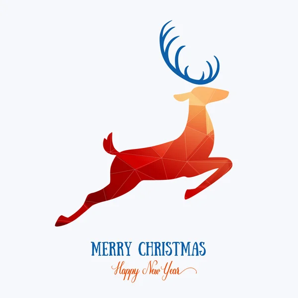 Frohe Weihnachtskarte kreative Dekoration mit Tier. frohes neues — Stockvektor