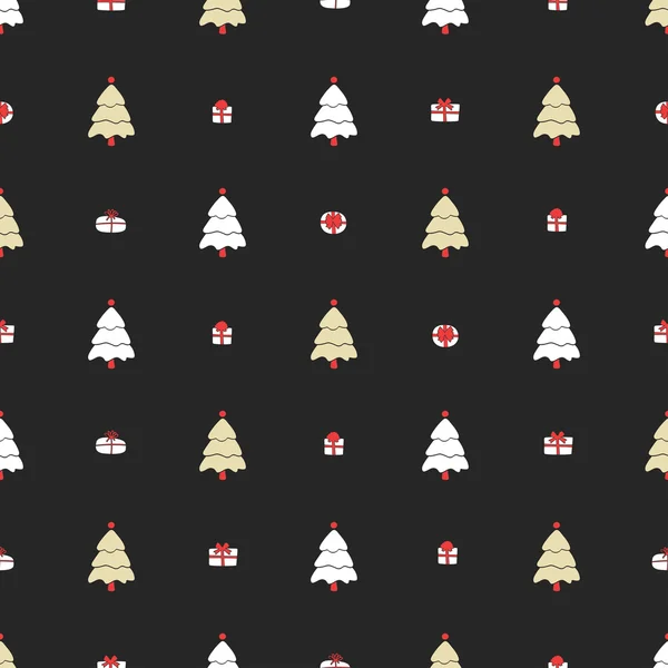 Modèle de Noël, design sans couture. Joyeux décorat carte — Image vectorielle