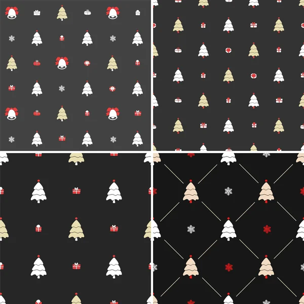 Weihnachtsmuster, nahtlos. fröhliche Kartendekoration. ha — Stockvektor