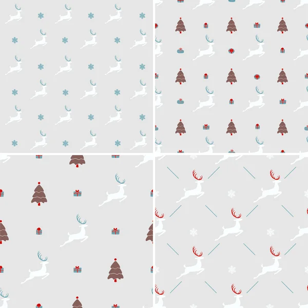 Vánoční vzorek, Bezešvý design. Dekor veselé karty — Stockový vektor