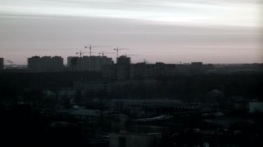 Şehrin şafak geliyor. Timelapse