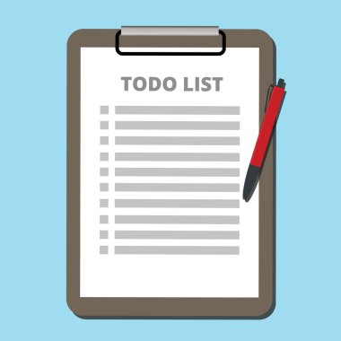 Pano vektör ile kavram tasklist liste yapmak için