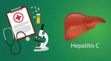 Hepatit c ile tıbbi rapor mikroskop ilaç karaciğerde