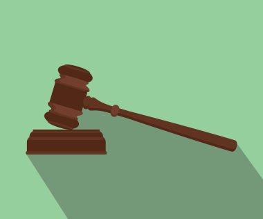 düz uzun gölge yeşil arka plan ile izole tokmak